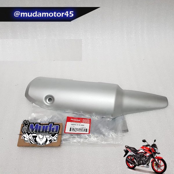 COVER KNALPOT OLD CB150R 2013 2014 18355-K15-900 MUFFLER BESI PLAT TAMENG TEBENG KENALPOT PROTECTOR 