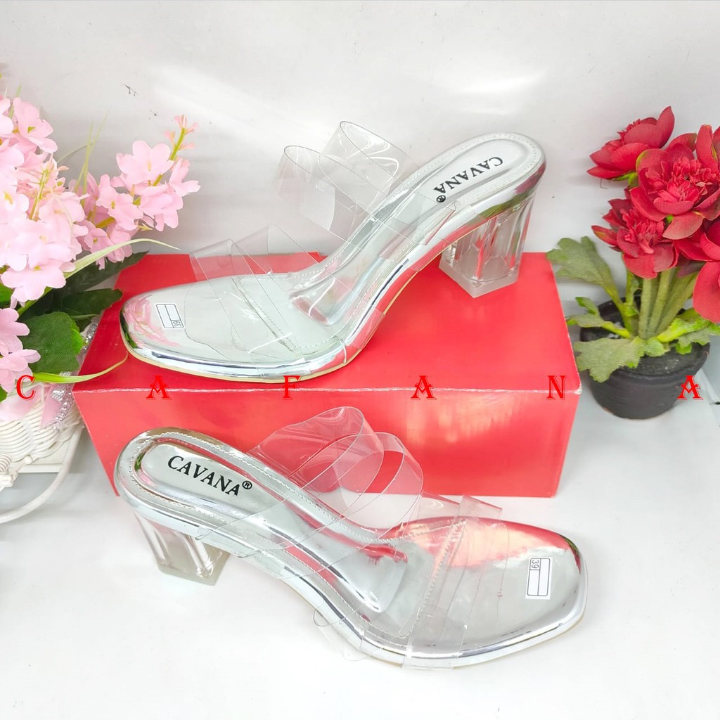 High Heels Wanita Transparan SDH189