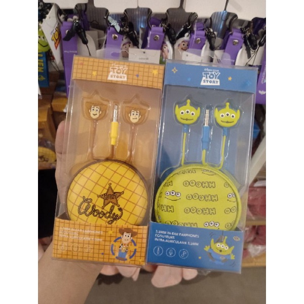 Miniso toy story earphone woody headset alien headset lucu headset dengan pouch earphone lucu