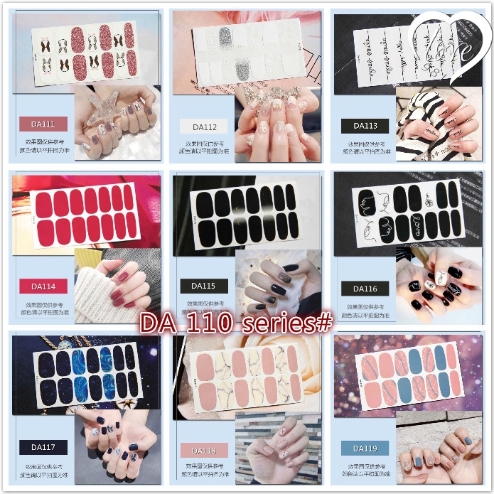 DA101-149 14Pcs / Set Stiker Kuku untuk Nail Art Nail sticker,Stiker Tahan air Kuku palsu,kuku