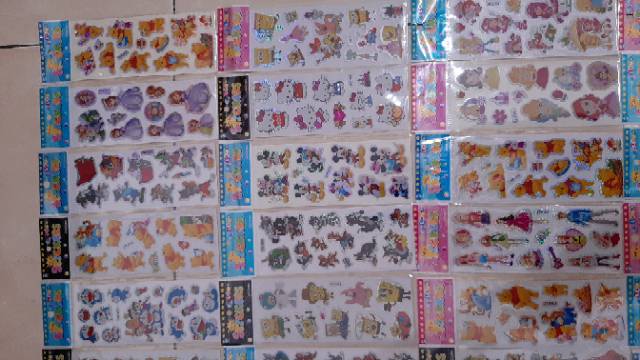 Stiker Anak Lucu Sticker Timbul Aneka Motif Murah Karakter