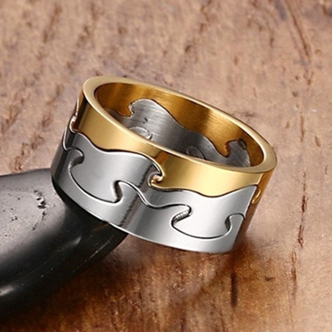 Cincin Bahan Stainless Steel Gaya Kasual Eropa Dan Amerika Untuk Pria