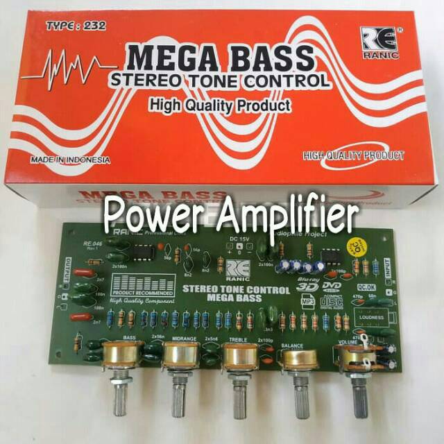 Kit Tone control Stereo MEGA BASS RE 232