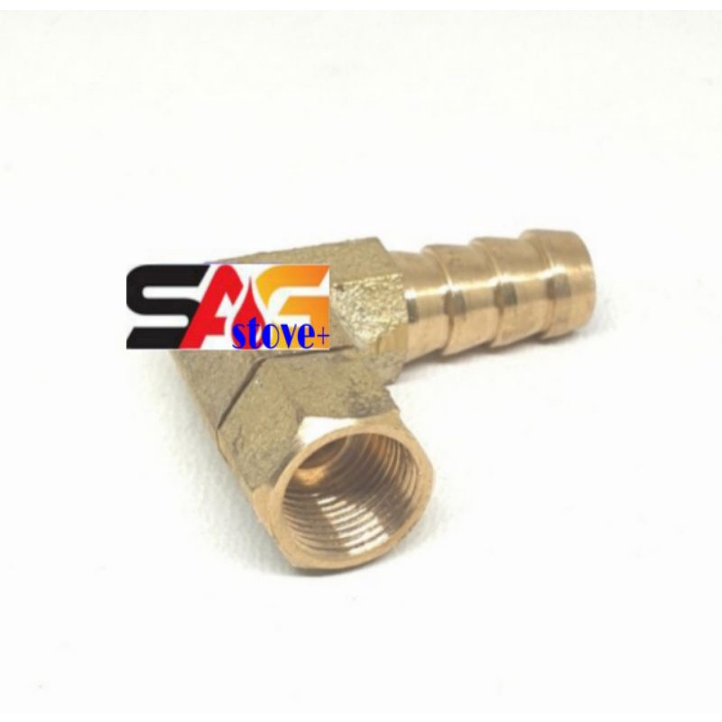 Nepel L Drat Dalam Kuningan/Sambungan Pipa Selang Kompor Gas/Roaster