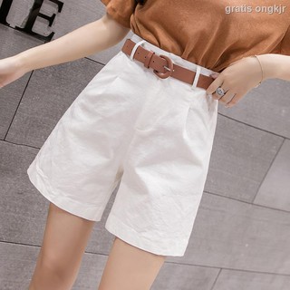  Celana  Pendek Kasual Model  High Waist Longgar Gaya Korea 