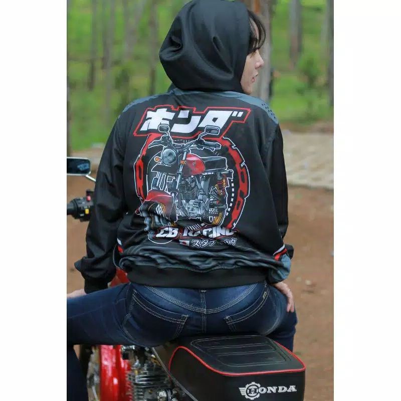 (COD) JAKET CB RACING / JAKET CB HITAM ORIGINAL