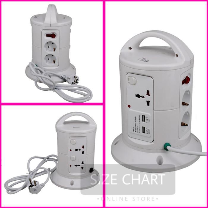 *pertukangan* Krisbow Extention Socket Tower Stop Kontak 4 Arah