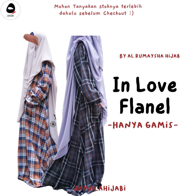 GAMIS IN LOVE FLANEL BY RUMAYSHA HIJAB