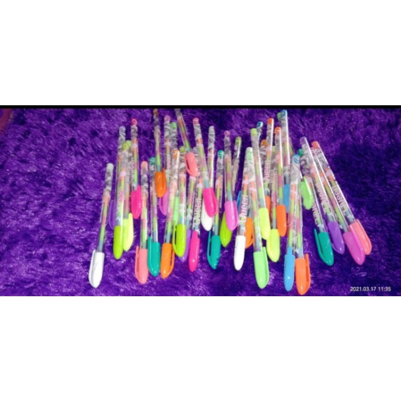 

pulpen rainbow/pulpen pelangi/pulpen glitter ZUIXUA/NEON COLOR/QUEEN/HAO YUE COLOR