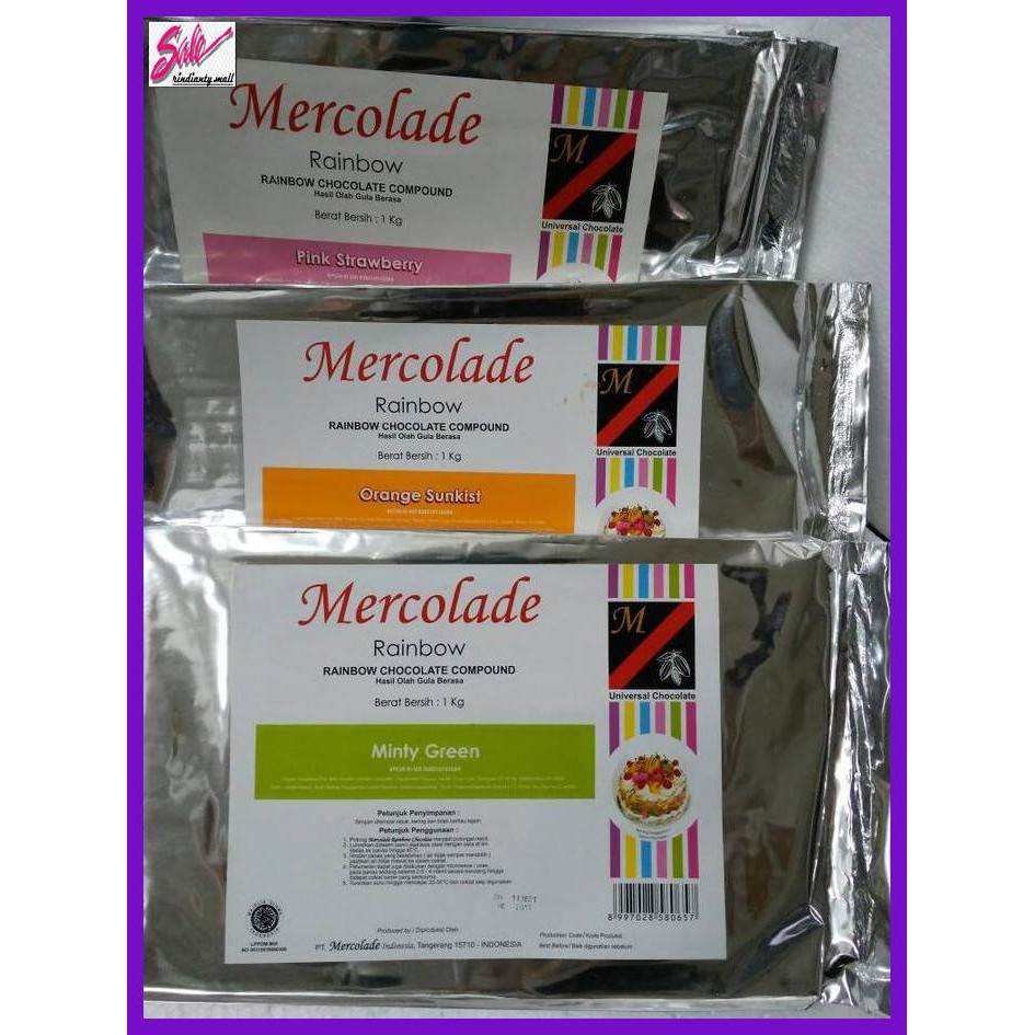 

SAKMACOKLAT- MERCOLADE ASSORTED COMPOUND CHOCOLATE @1KG -MAKANAN-MINUMAN.