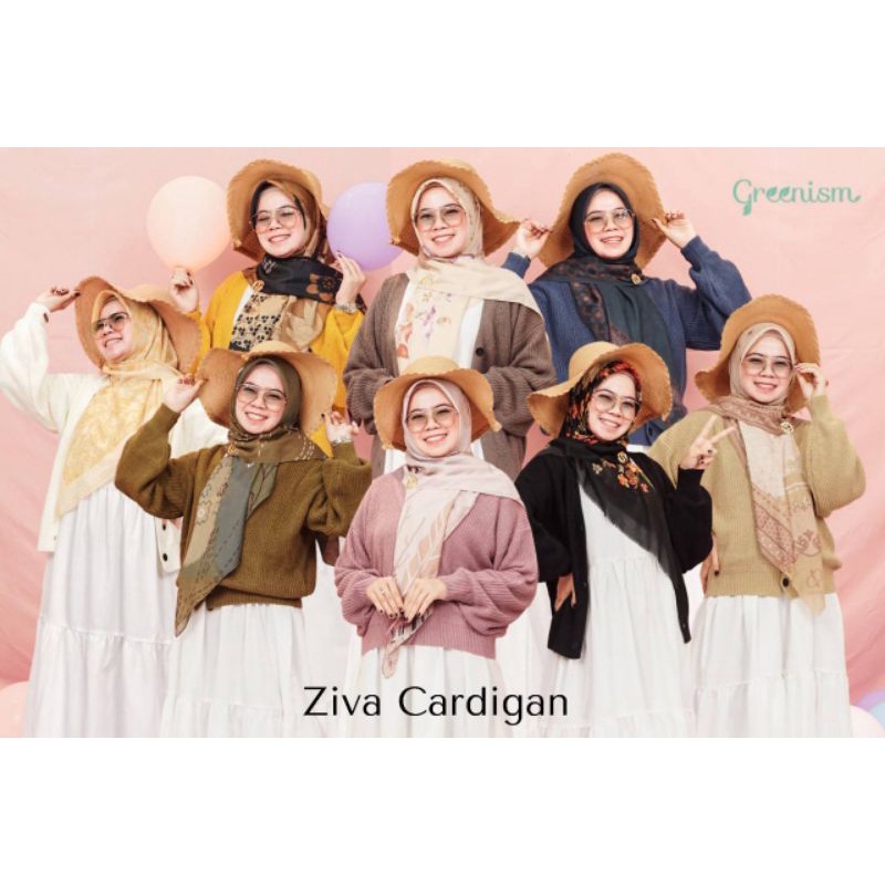 ZIVA CARDIGAN // BASIC DRESS WHITE ONLY BY GREENISM ORIGINAL WARNA MANIS, TERLIHAT AWET MUDA, ANTI G
