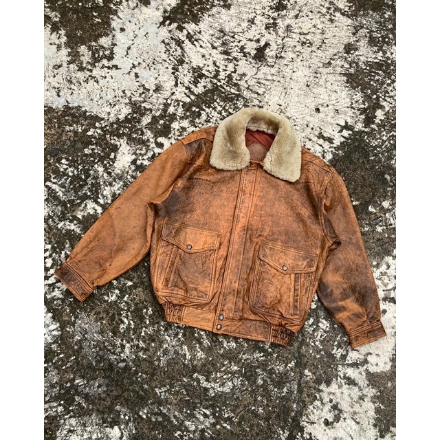 LEATHER JACKET BROWN