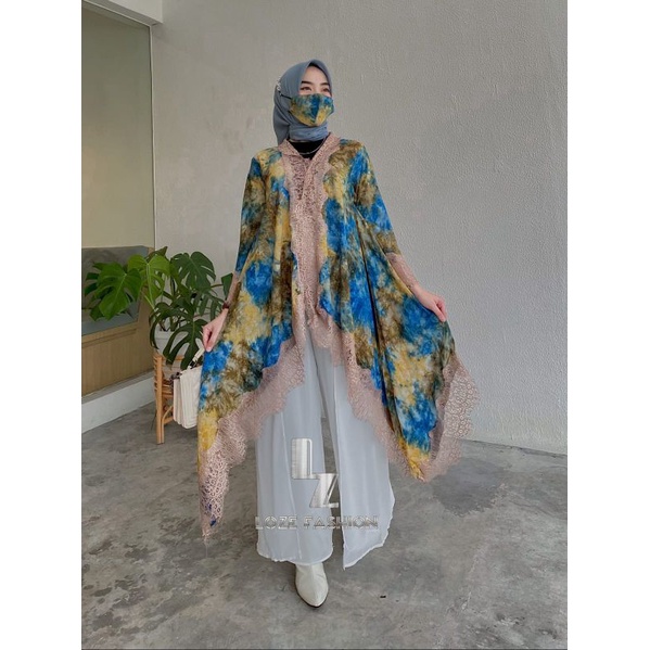 Cardigan Outer Asoka Blue Sky ( Atasannya )