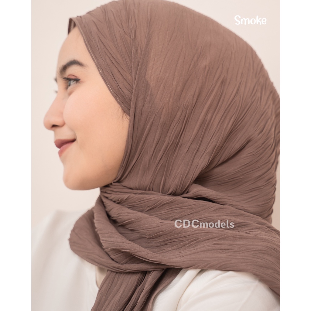 Oryza Pashmina Padi ' - KRUDUNG PASMINA - KERUDUNG MUSLIM - PASMINA TERLARIS - PASMINA PADI-Smoke