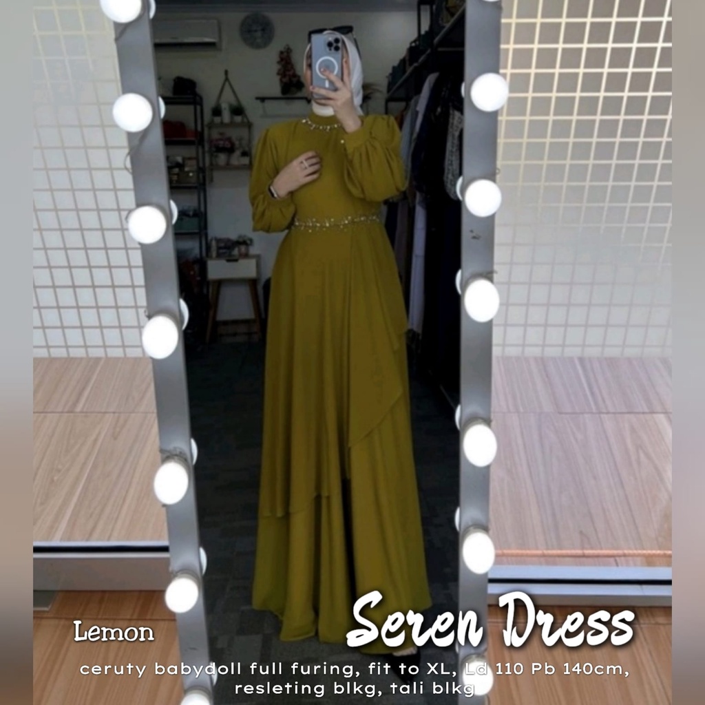 SEREN DRESS/MAXI DRESS SIMPEL/DRESS MAXI KEKINIAN/DRESS MAXI TERBARU/MAXI DRESS KEKINIAN MURAH SURABAYA