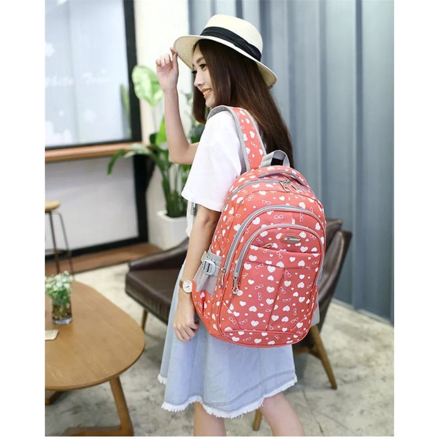 MochillaStore - Tas Sekolah Ransel Anak Perempuan Tas Sekolah SD SMP SMA Tas Ransel Backpack Tas Populer Love Tas Gendong