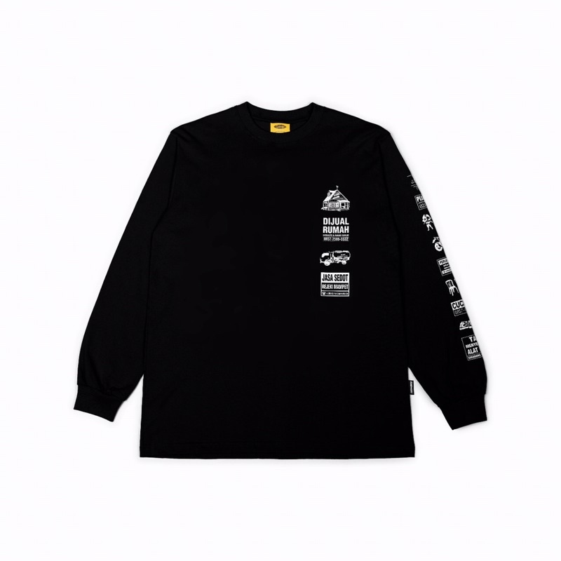 Kamengski - Tiang Listrik Black Long Sleeve Tee