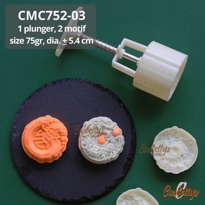 CMC752-03 Cetakan Mooncake 75gr Kue Pia Bulan Kue Tok Kue Kering Mochi