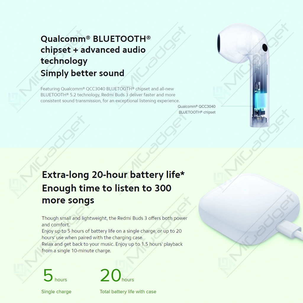 Redmi Buds 3 TWS Earphone Bluetooth - Garansi Resmi