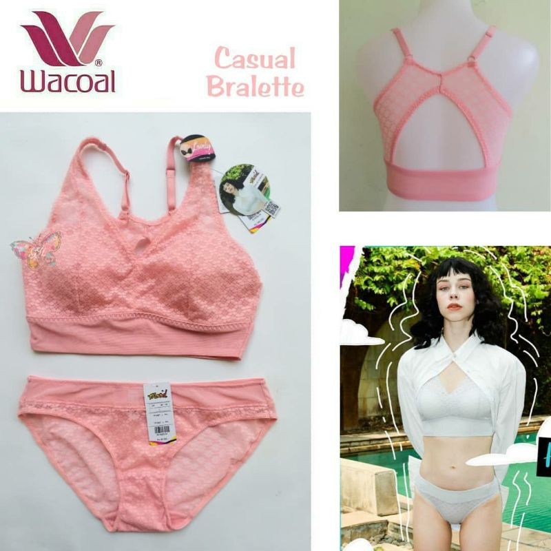 [GRIYA HAPSARI] Casual Bralette Set WACOAL MOOD FULL TAG Bra Tanpa Kawat