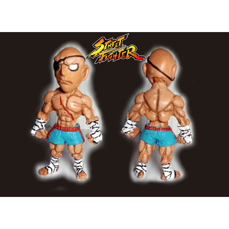 mainan mini figure sagat STREET FIGHTER