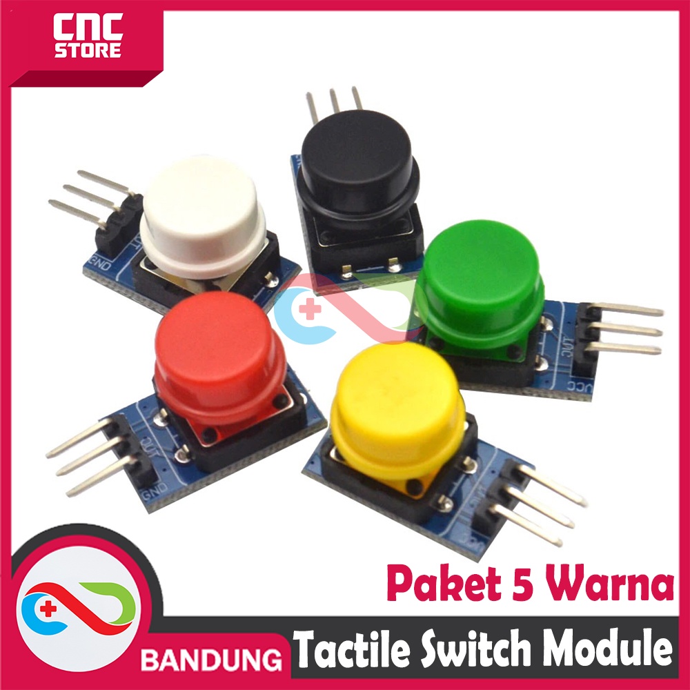 PAKET TACTILE SWITCH PUSH BUTTON MODULE 12x12MM 5 WARNA