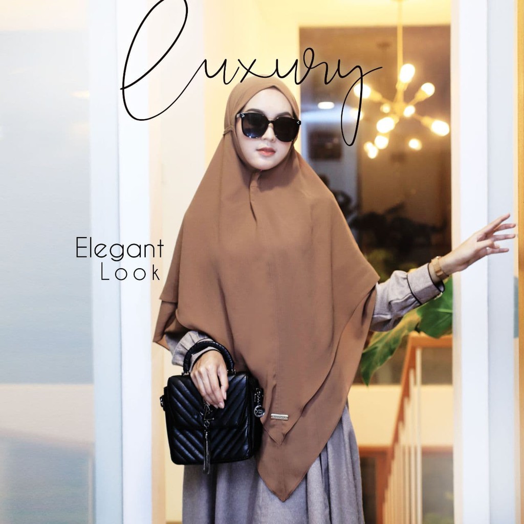 Khimar LIMOSA jilbab bergo instan syari by WNJ wanoja hijab tali non pet 2 layer