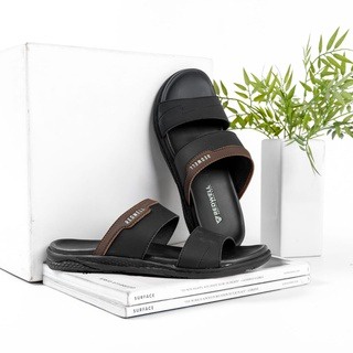 Sendal Kulit Asli Pria Sandal Slop Casual / Sendal Jepit Slide (GRATIS ONGKIR) BISA COD (BAYAR DITEMPAT)