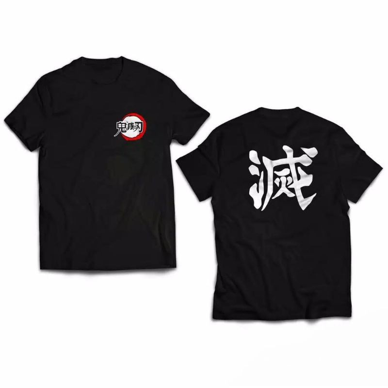 kaos kimetsu demon slayer hitam/putih/marun