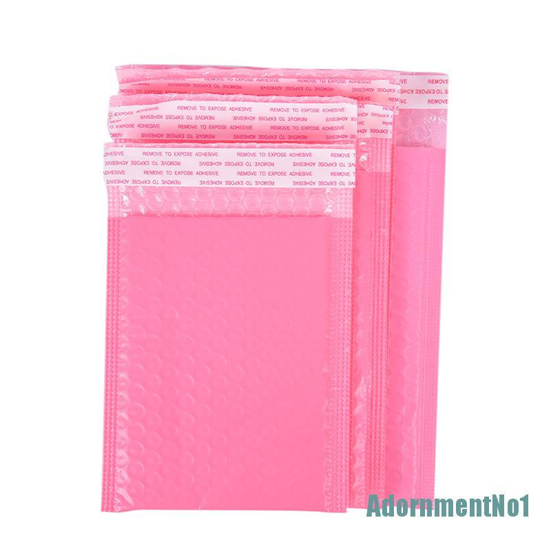 [AdornmentNo1]10x Pink Bubble Bag Mailer Plastic Padded Envelope Shipping Bag Packaging