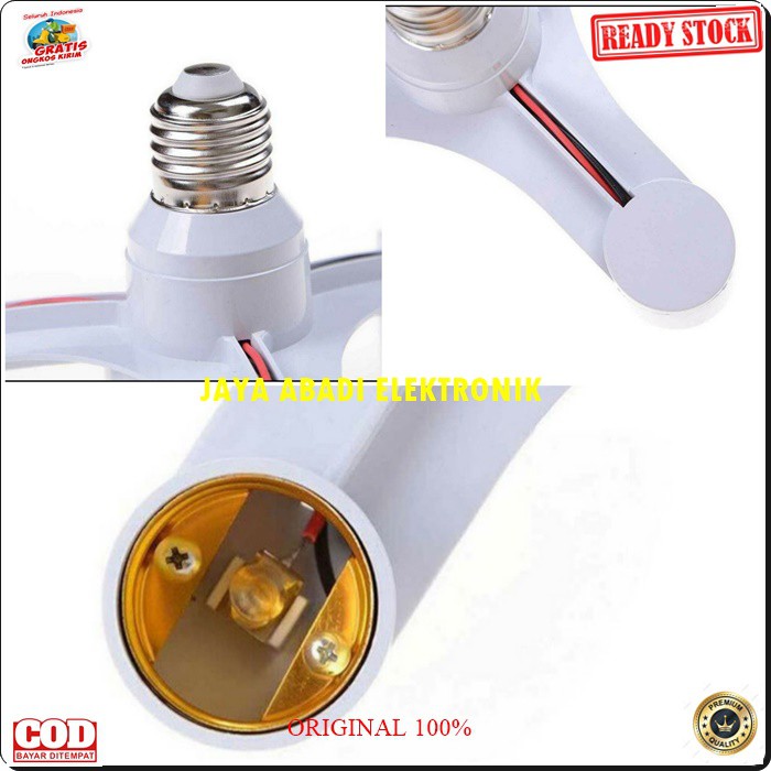 G491 ORIGINAL Sambungan lampu cabang 3  fiting fitting dua hias belajar penerang spiral Holder Connector Extention pemanjang soket Bohlam Ulir Lamp Downlight led bohlam fleksible 3in1 G491  Fitting Lampu 2 cabang satu fitting bs untuk 3 lampu Fitting Stan