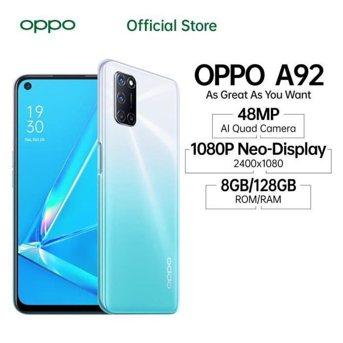 Oppo A92 8/128GB RAM 8GB Internal 128GB Garansi Resmi - Hitam, 6-128GB Terjangkau