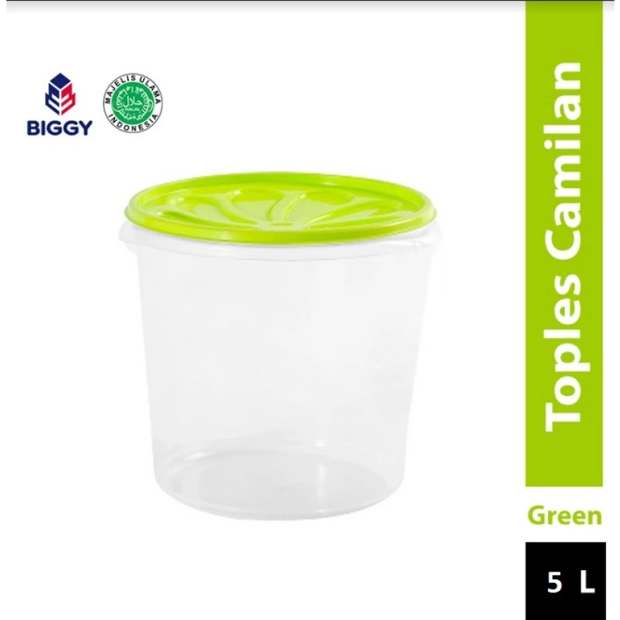 BIGGY GRUVY Container Toples Camilan 5 L / toples kerupuK