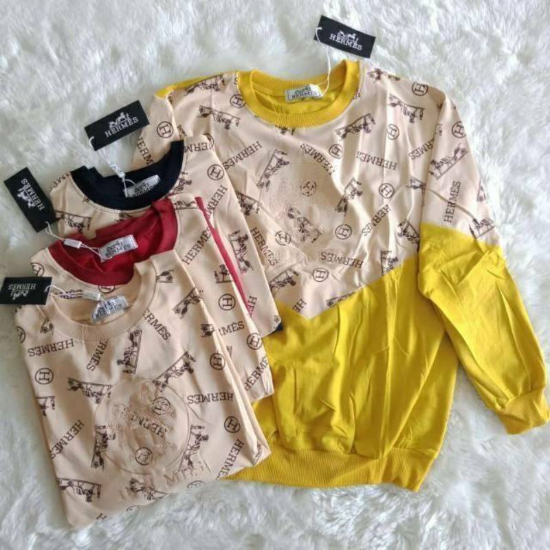 Atasan Kaos Import Bordir Hermest Paris Premium Mojo Cantik