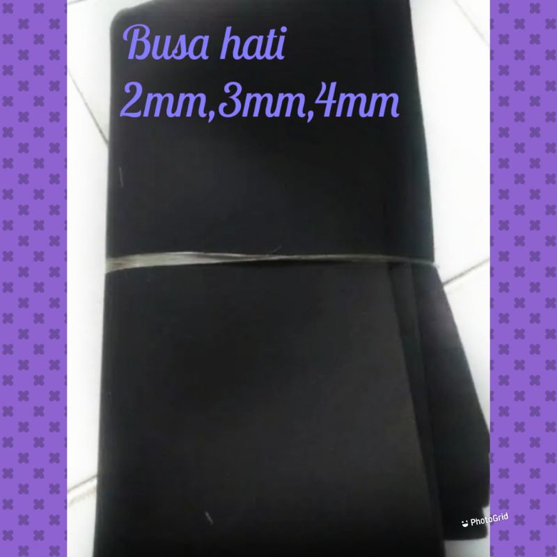 Busa hati hitam/spon eva 3&amp;4mm (50*125cm)bahan pelapis tas, jok, sepatu, sendal, pelapis lantai, peredam lantai dari benturan pada tempat latihan beladiri dan lainny