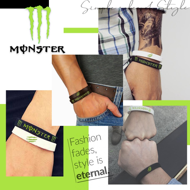 WRISTBAND GELANG KARET MONSTER KEREN MOTOR SPORT MOTOGP GP BISA BAYAR DITEMPAT