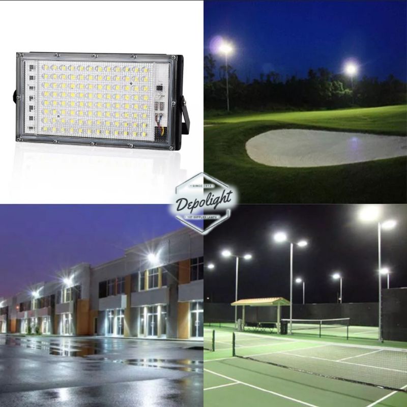 Lampu Sorot Outdoor 50 Watt LED Flood Light 220V RGB / Lampu Jalan Tembak