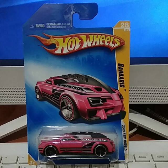 Hotwheels Race Barbaric 2009 Akta warna pink