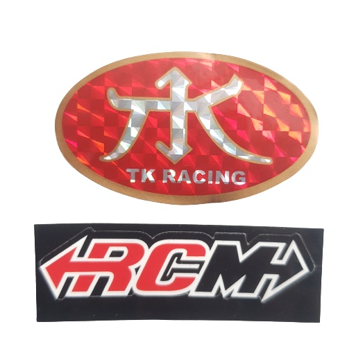 STIKER STICKER LOGO TK JAPAN RACING HOLOGRAM ORI ORIGINAL TK RACING ASLI