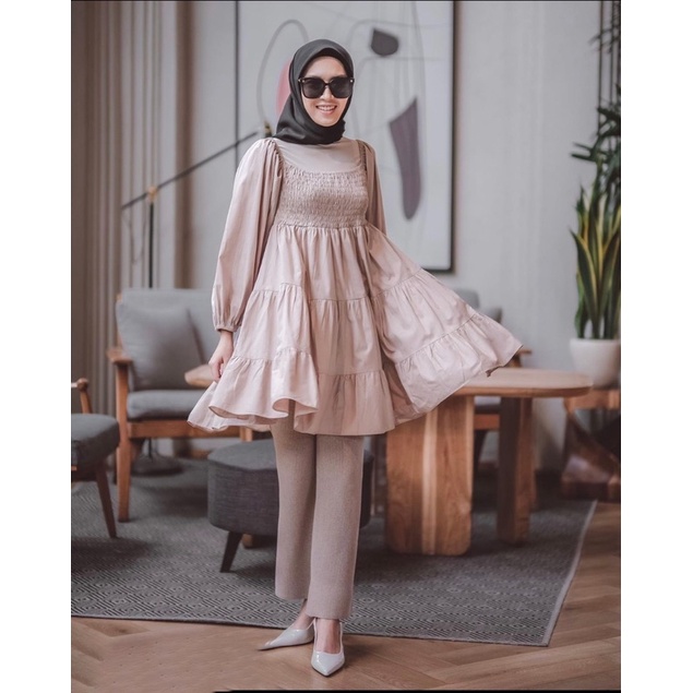 (DBY) TUNIK AMAIRA SMOK REMPEL DAILY TUNIK RAYON UNIQLO