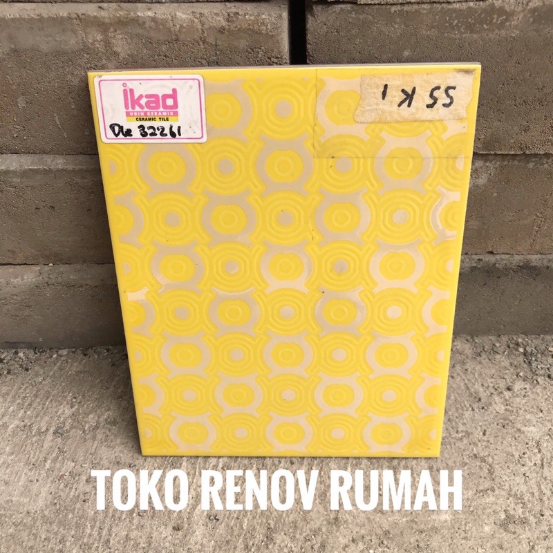 keramik dinding kuning motif 25x20 / keramik dinding kamar mandi/ keramik dinding 20x25