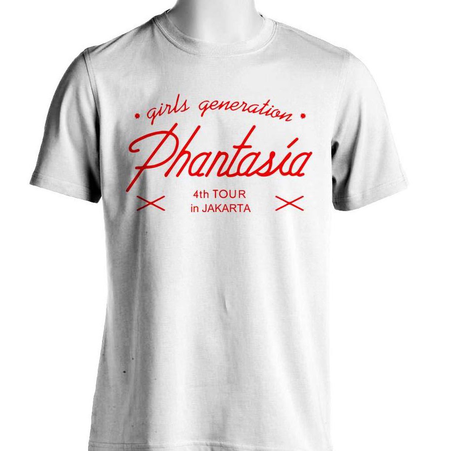 Kaos Snsd Girls Generation Phantasia Tour Jakarta Putih Sablon Merah ( Konser Snsd 4th Jakarta )