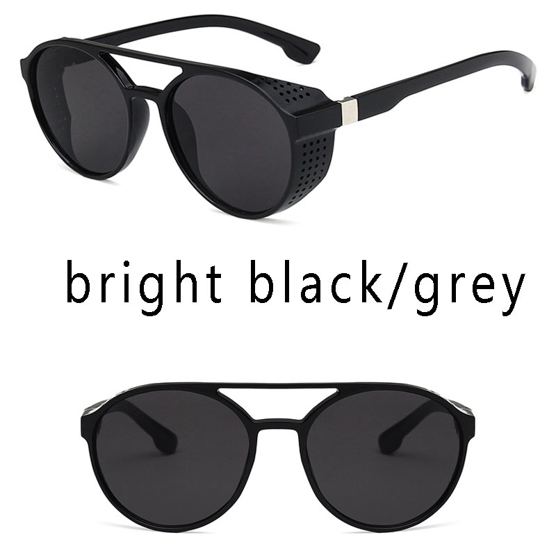 Punk Sunglasses Men Fashion Round Frame