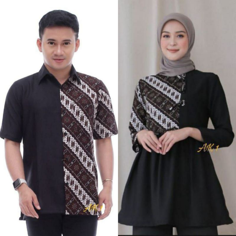 Batik Couple Modern Baju Batik Wanita Modern Atasan Batik Kerja Wanita Blouse Batik Kantor M L XL XXL Seragam Batik Modern