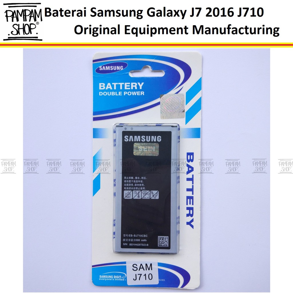 Baterai Samsung Galaxy J7 2016 J710 Original OEM Battery Batre Batai HP Handphone Ori