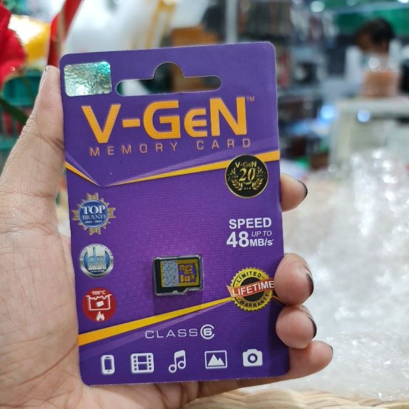 Micro SD VGen kartu memory 8GB Class 6