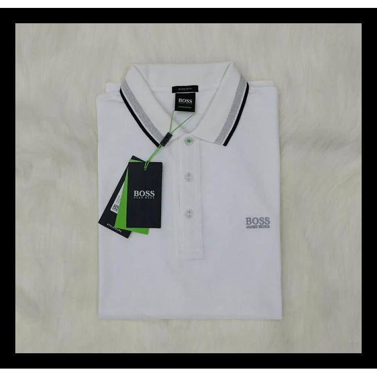 NEW HUGO BOSS POLO WHITE KAOS POLO COWOK PALING MURAH