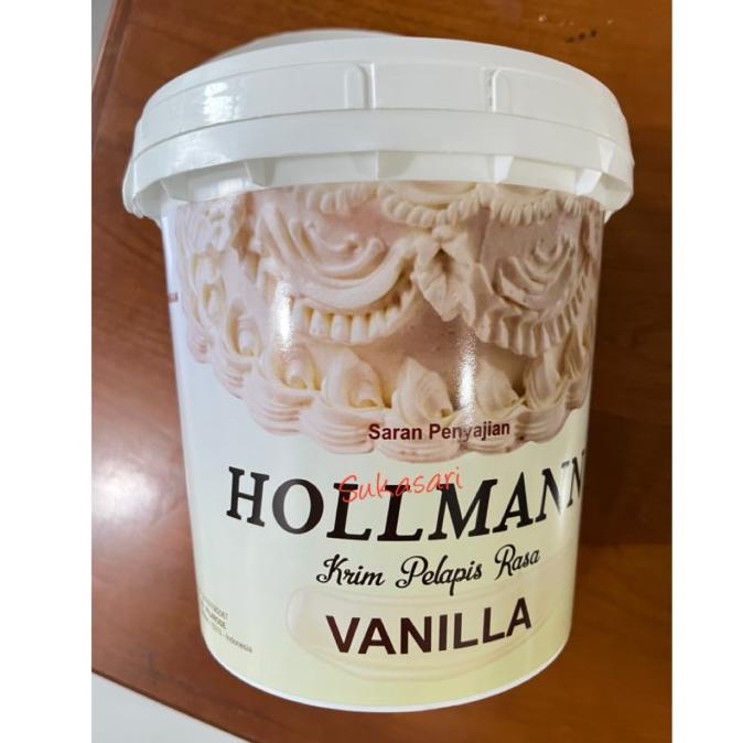 

Hollman buttercream 1kg pail white vanilla TERLARIS TERPERCAYA ORIGINAL