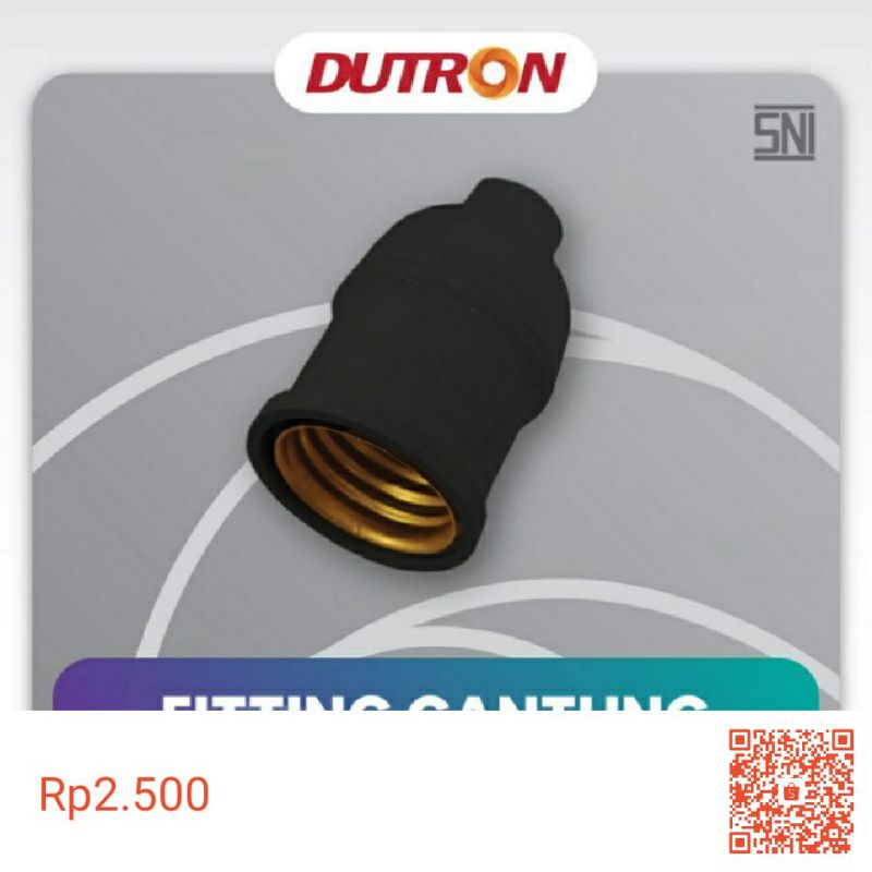 Fiting Gantung, Fiting Lampu Dutron Hitam, Fiting DV FGB 01