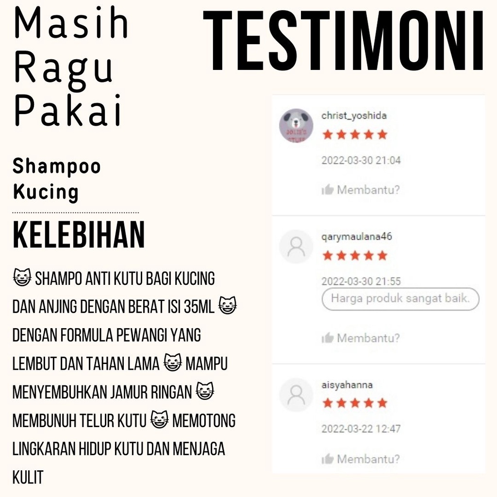 Shampo Shampoo Kucing Anti Kutu Bakteri Luka Jamur Minyak Sampo Cat Kitten CATSHAMP FEZONE